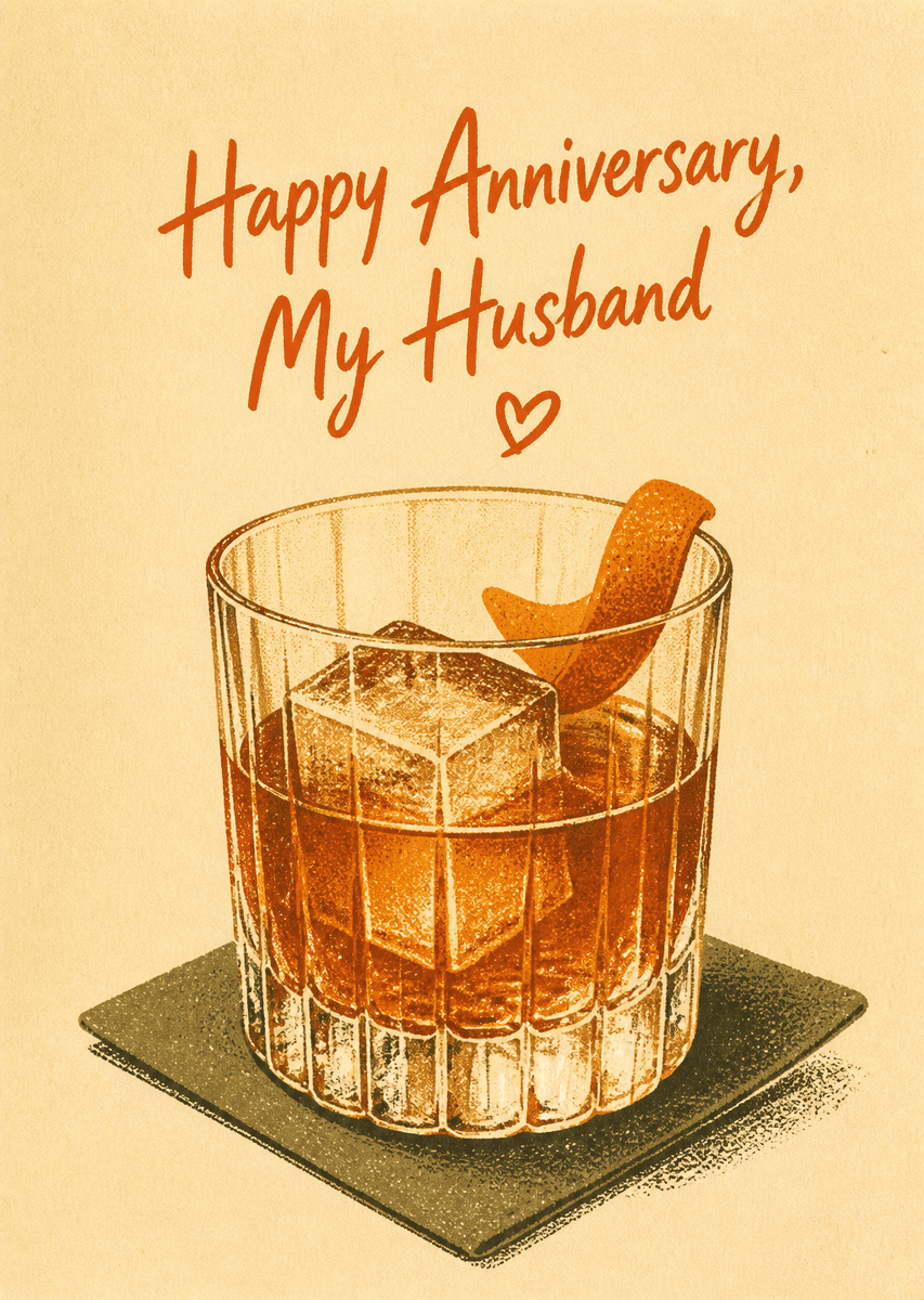 Old Fashioned, My Love: Happy Anniversary, my husband.