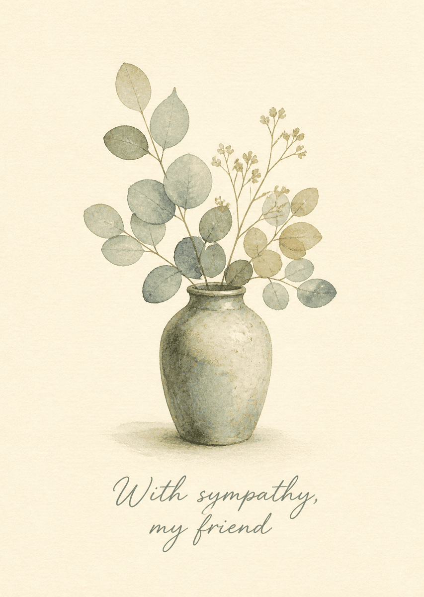 Quiet Eucalyptus: With sympathy, my friend.