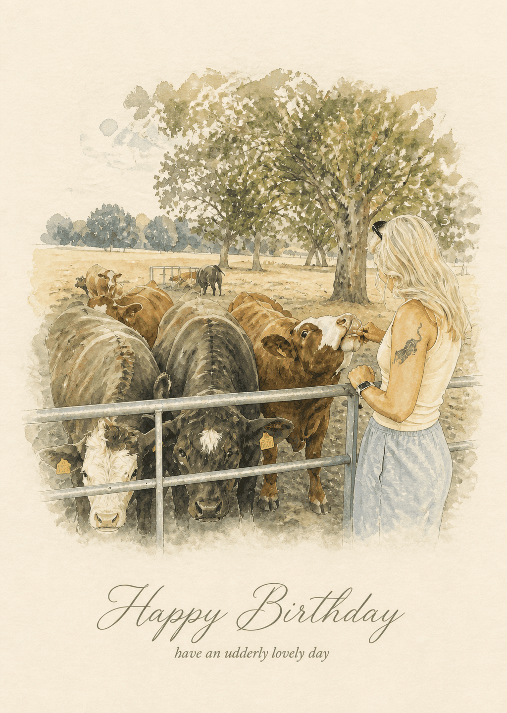 Udderly Lovely Day: Happy Birthday, have an udderly lovely day.