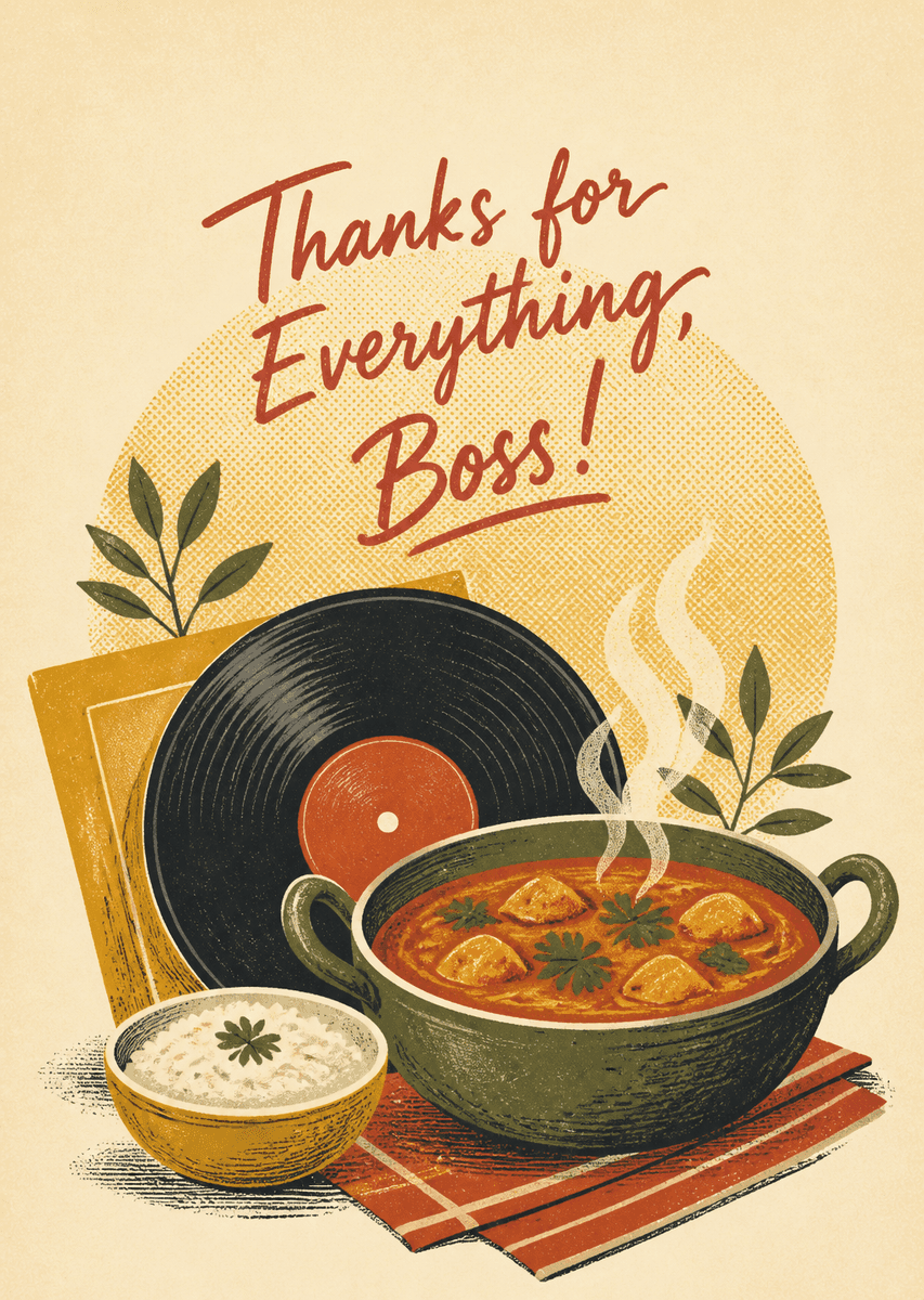 Vinyl & Curry: Thanks for everything, boss!